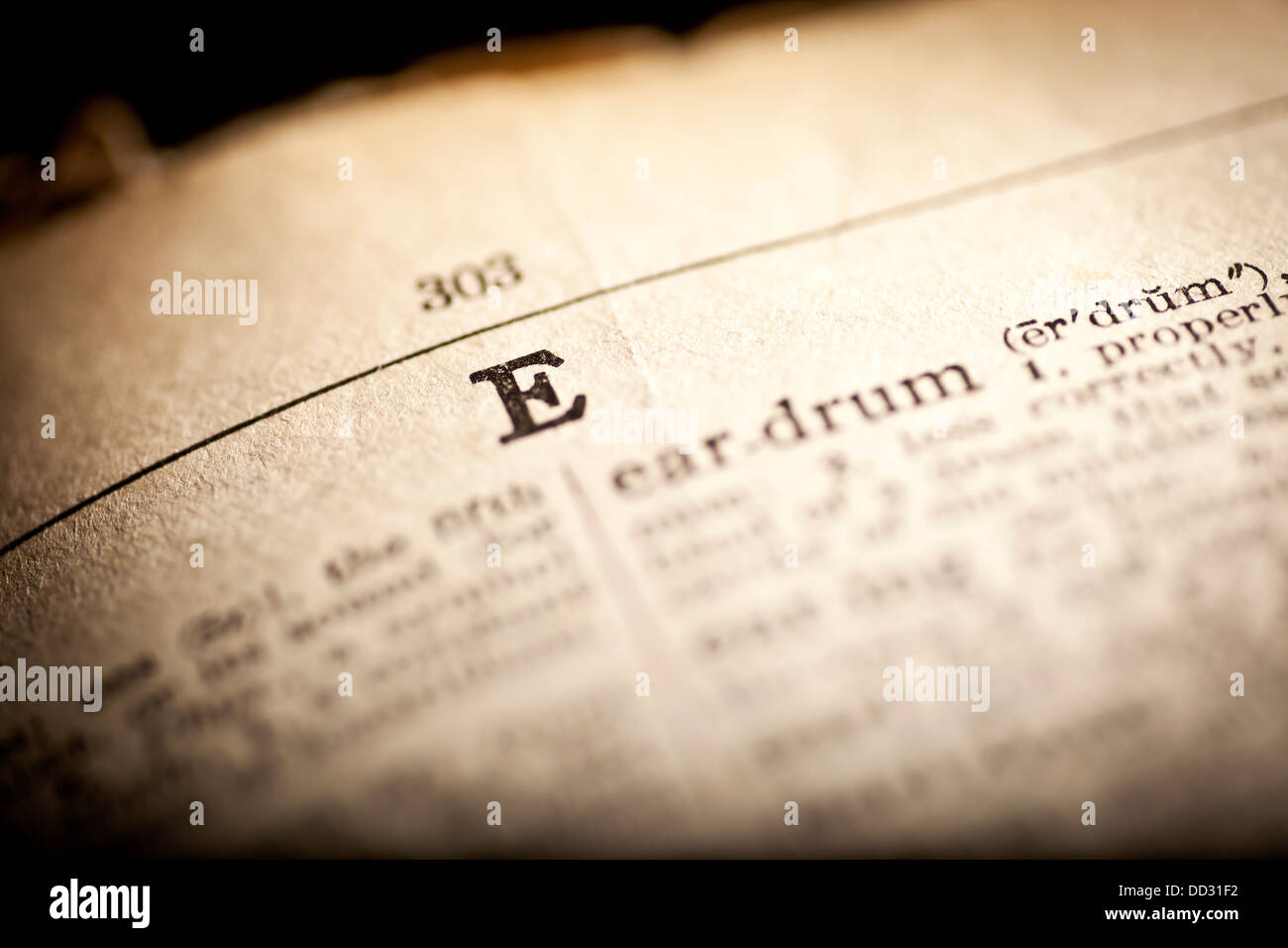 Dictionary letter E Stock Photo Alamy