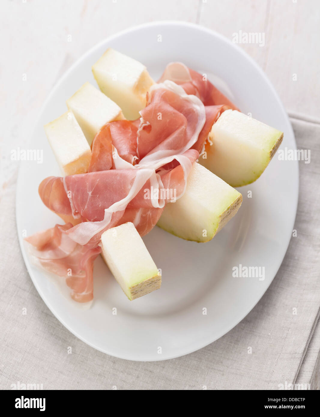 Melon with parma ham Stock Photo Alamy