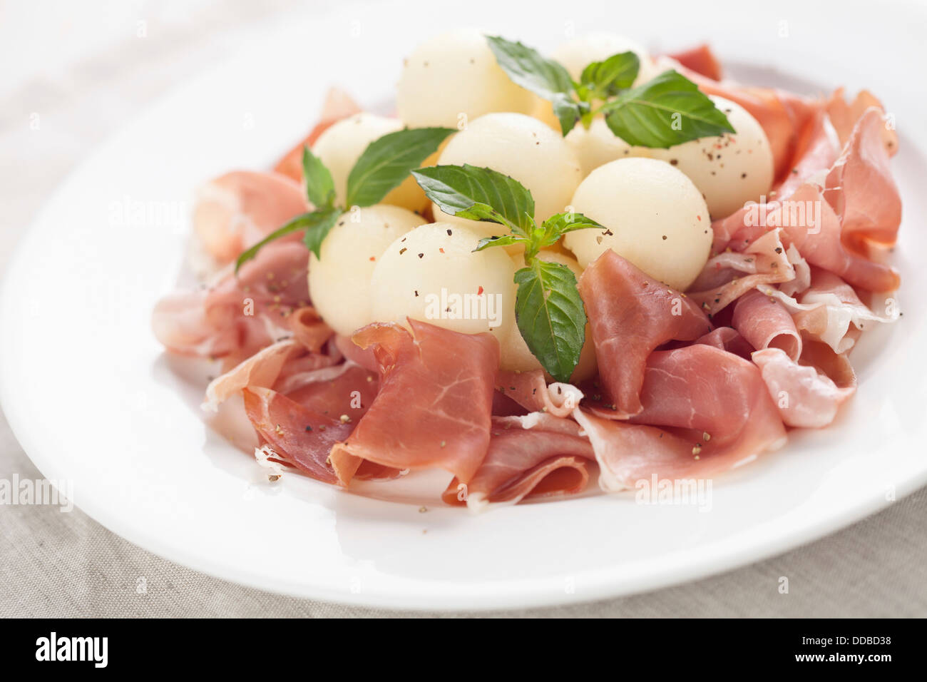 Melon with parma ham Stock Photo 59873388 Alamy