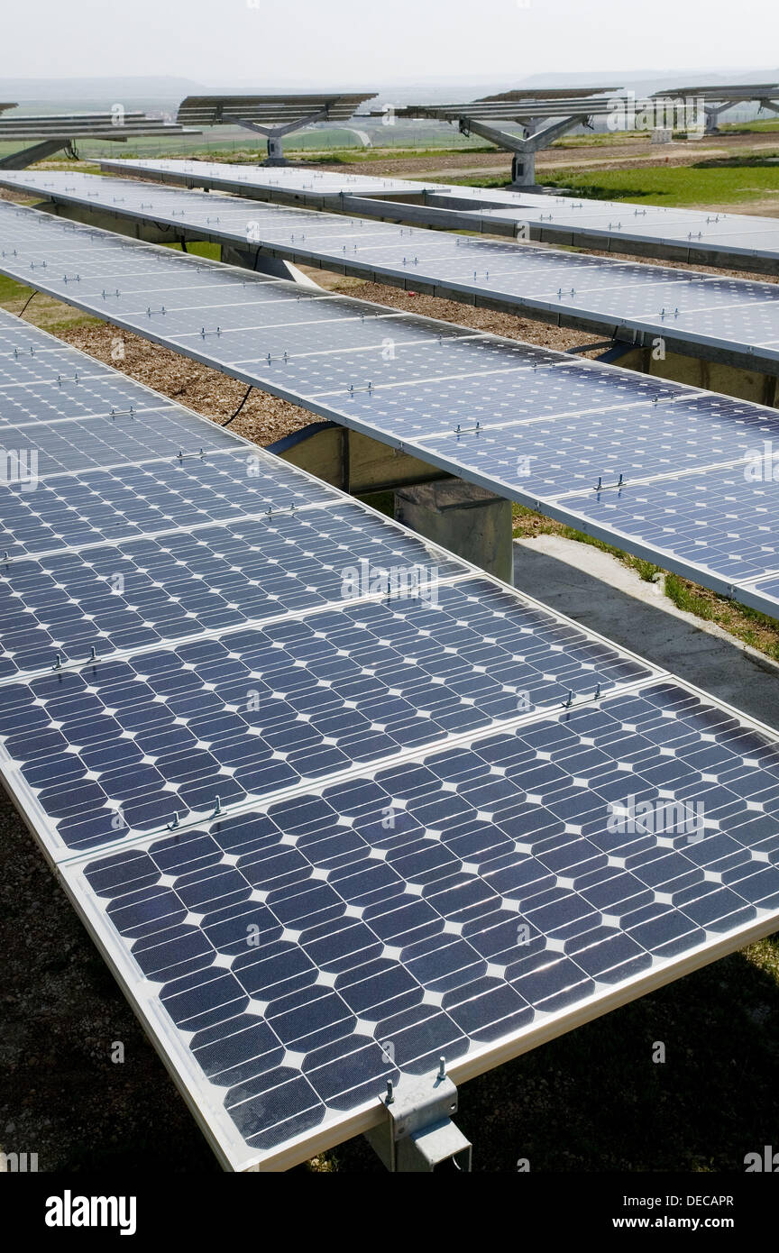 Solar panels. Navarra, Spain Stock Photo Alamy