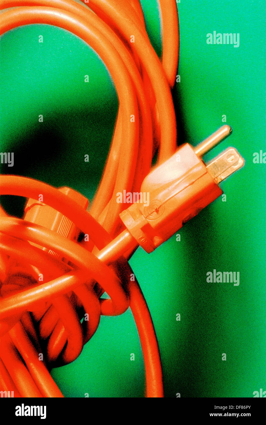 Orange electrical cord Stock Photo Alamy