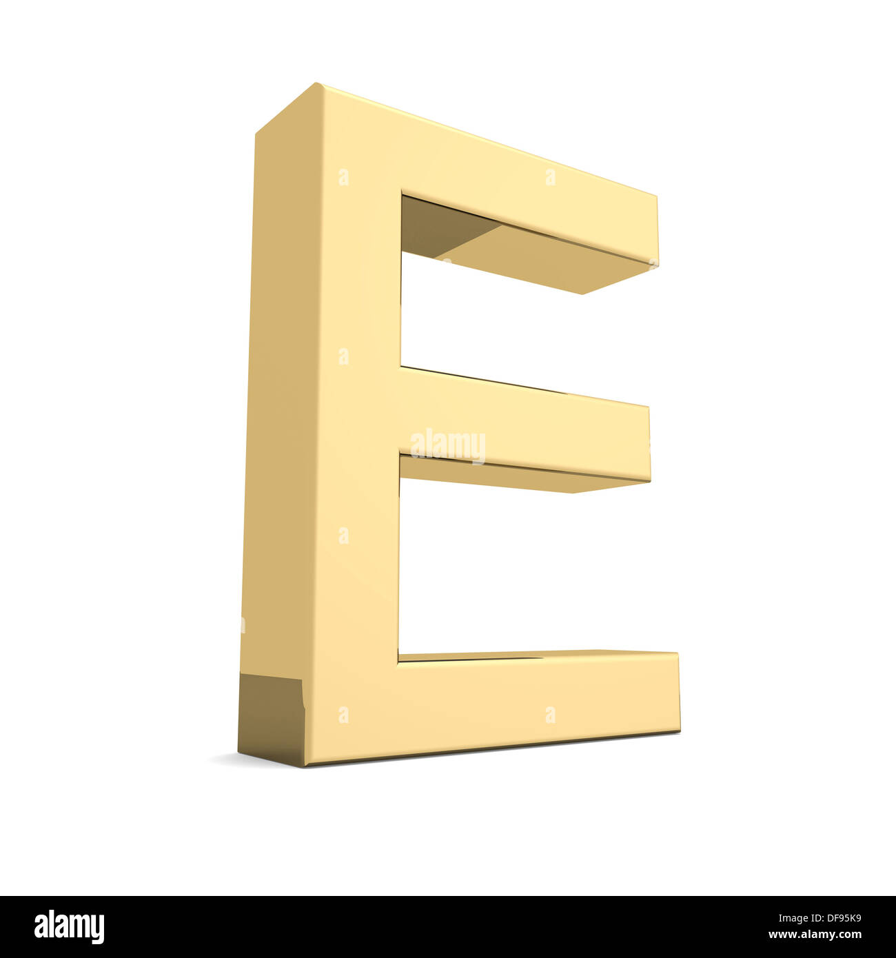 Gold letter E Stock Photo Alamy