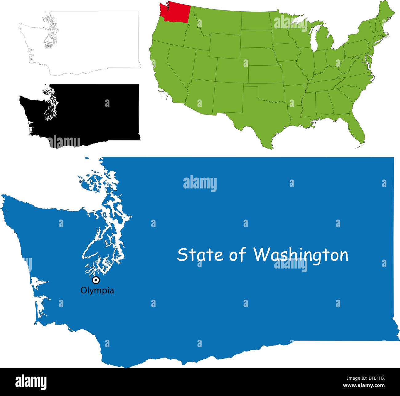 Map of dayton washington hires stock photography and images Alamy