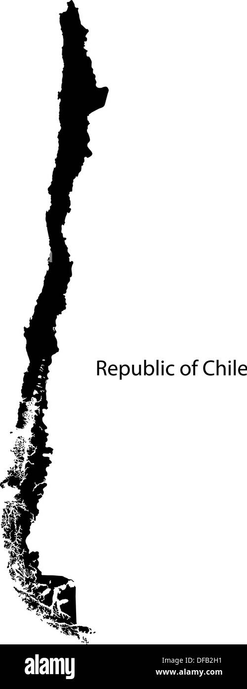 Outline map country chile Black and White Stock Photos & Images Alamy