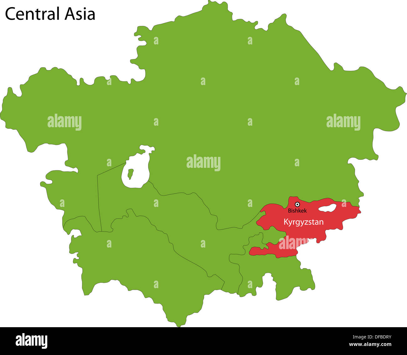 Kyrgyzstan map hires stock photography and images Alamy