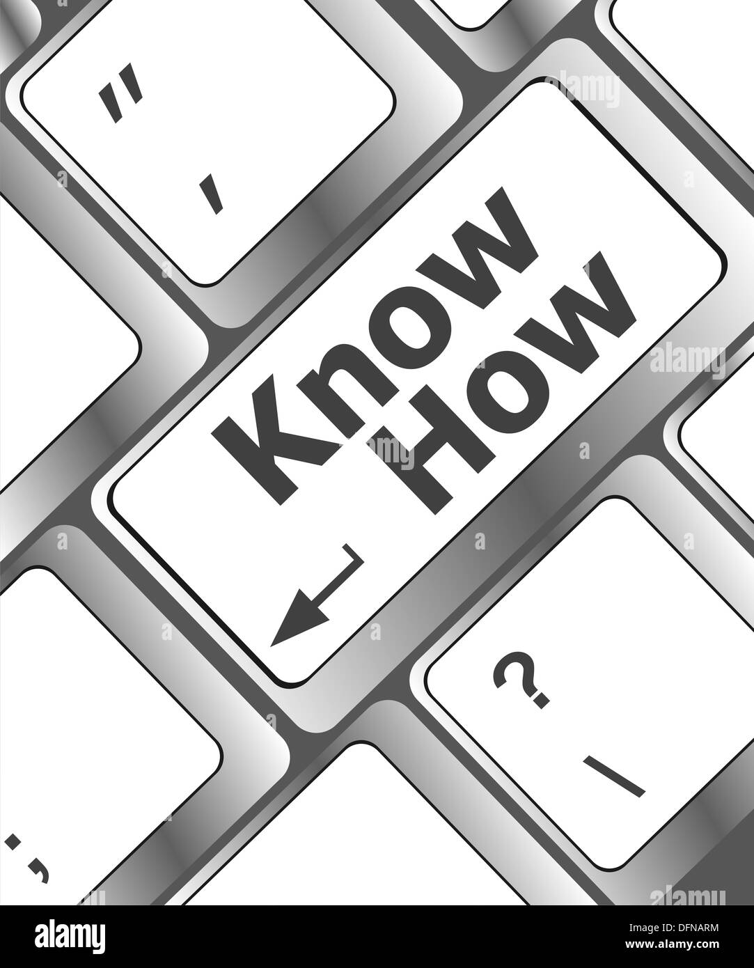 know how knowledge or education concept, button on computer keyboard