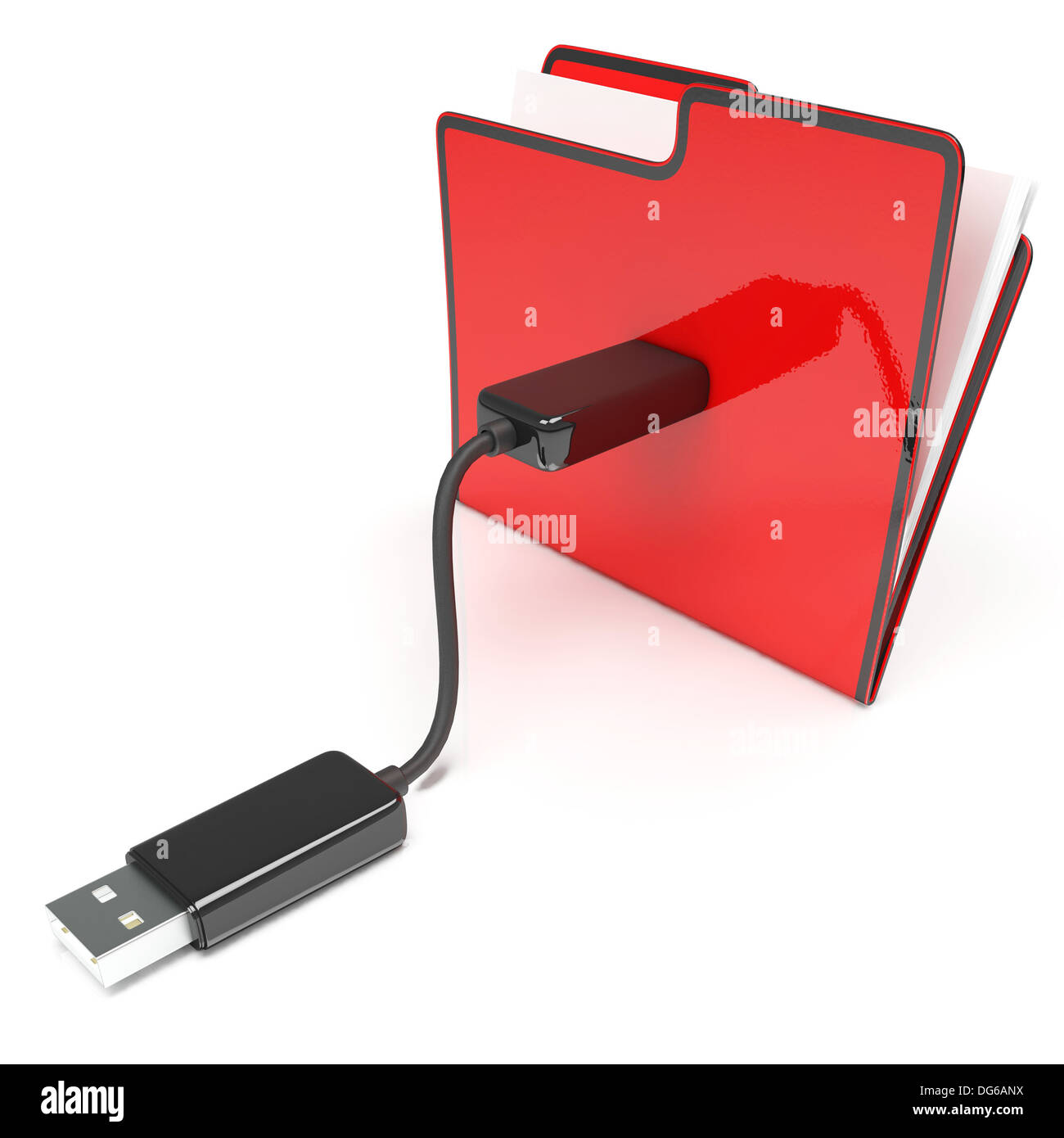 Usb Folder Or File Showing Data Storage And Memory Stock Photo Alamy