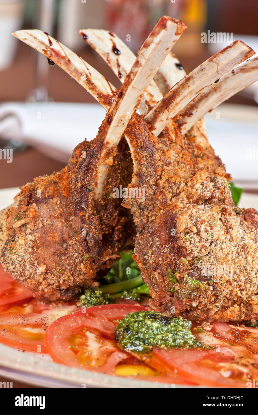 roasted lamb rib Stock Photo Alamy