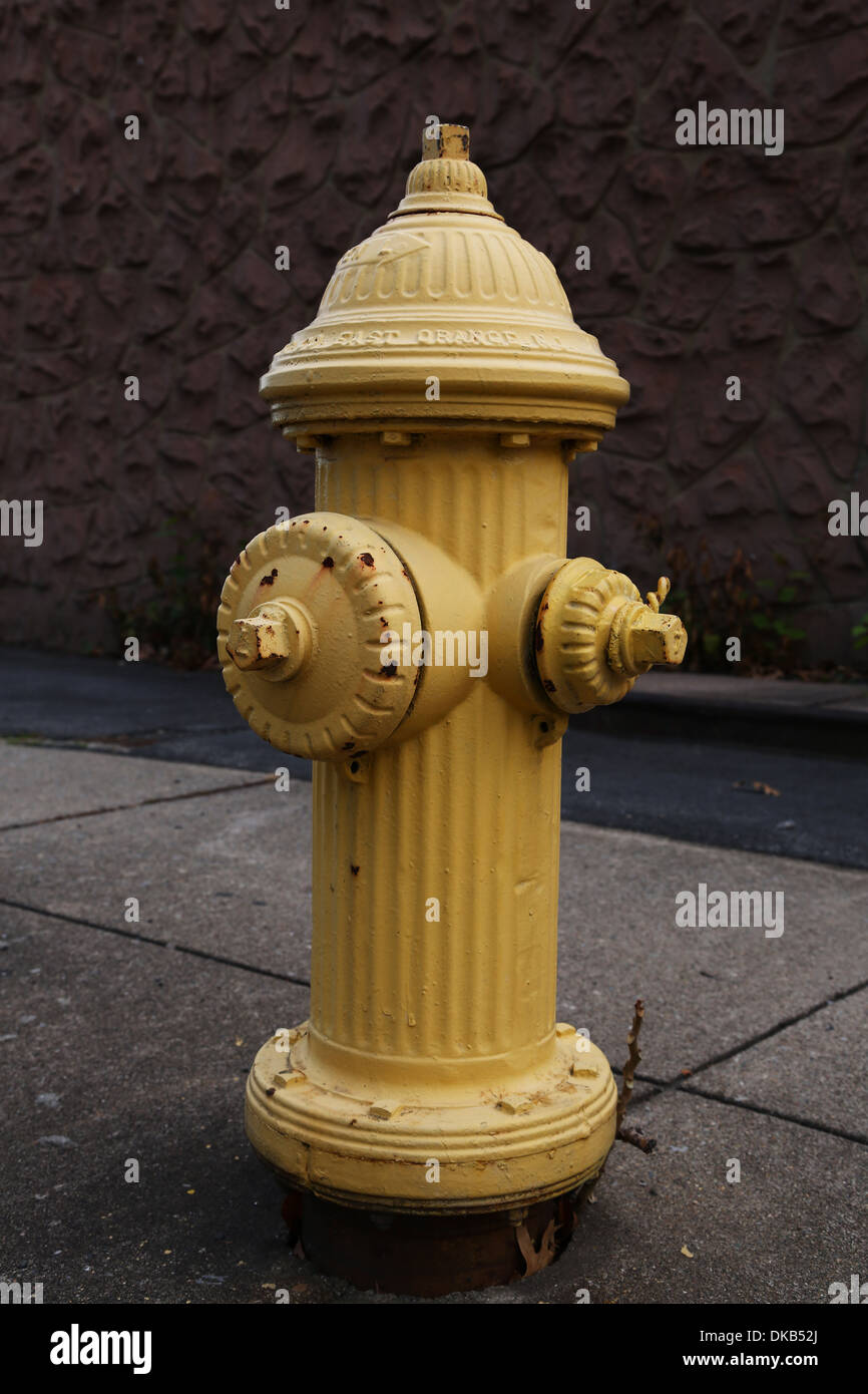 yellow fire hydrant Stock Photo Alamy