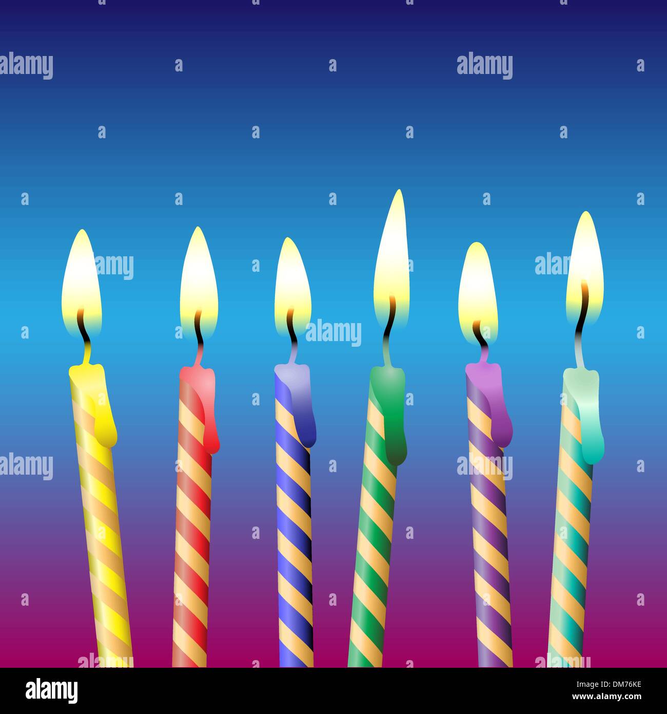 Birthday cake with flaming candles hires stock photography and images