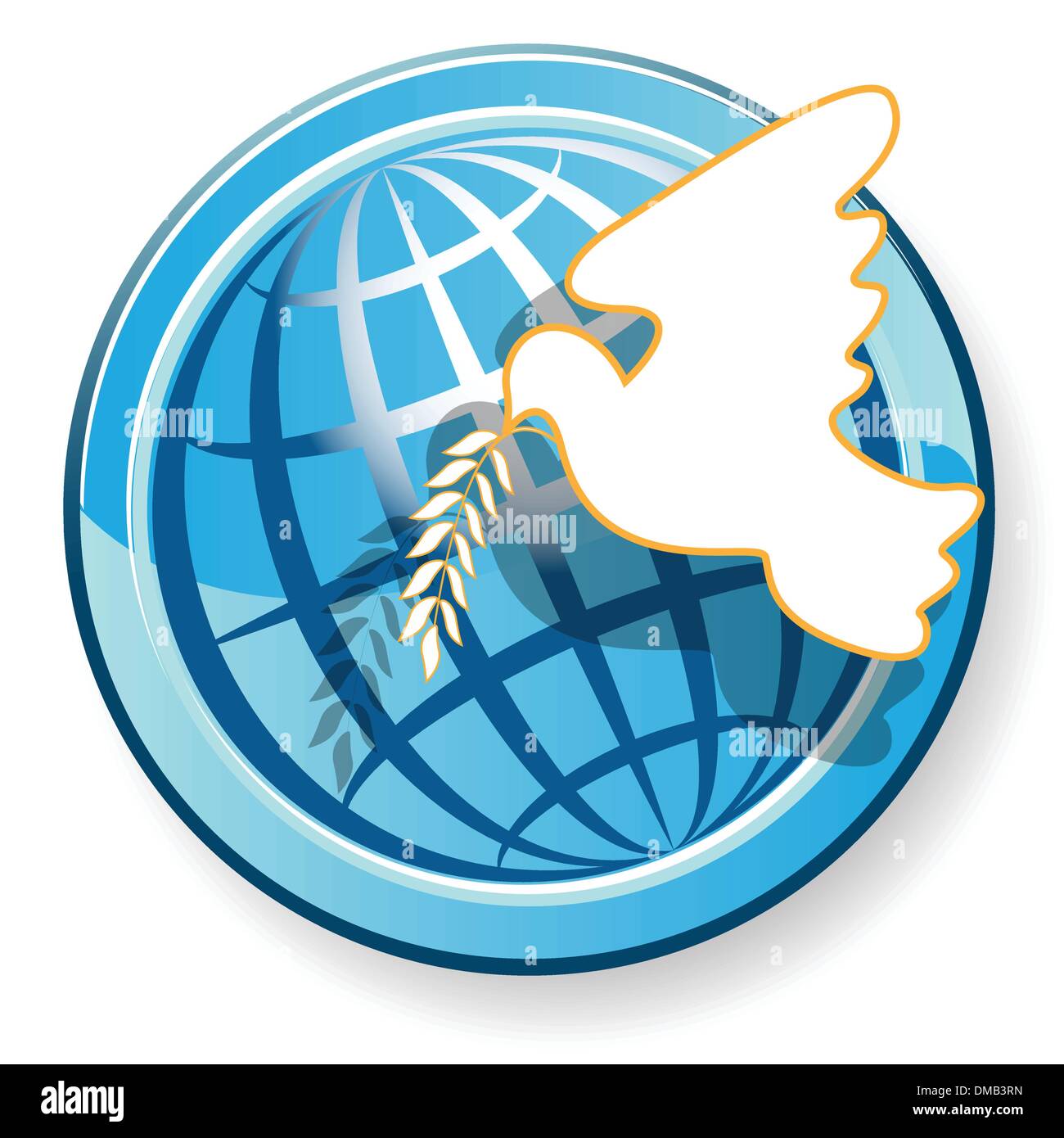 White dove illustration blue Cut Out Stock Images & Pictures Alamy