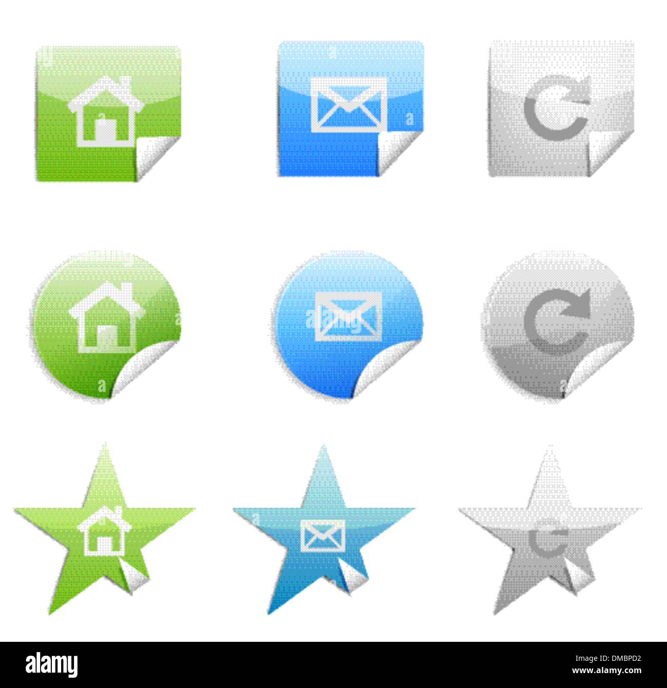  2.0 Stickers Set Stock Vector Image & Art Alamy