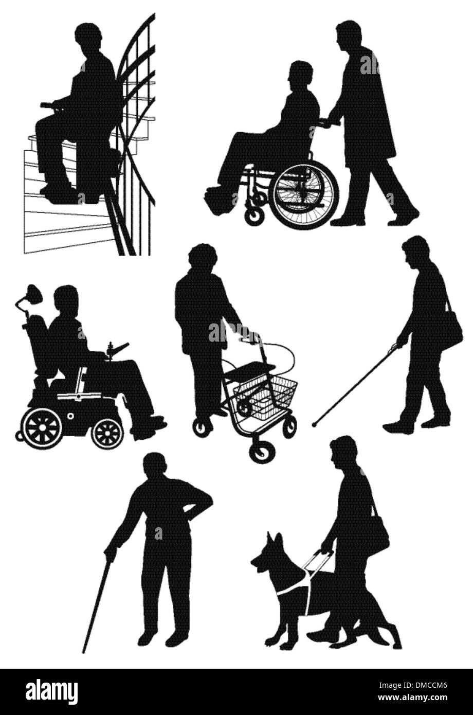 Disabled wheelchair Black and White Stock Photos & Images Alamy
