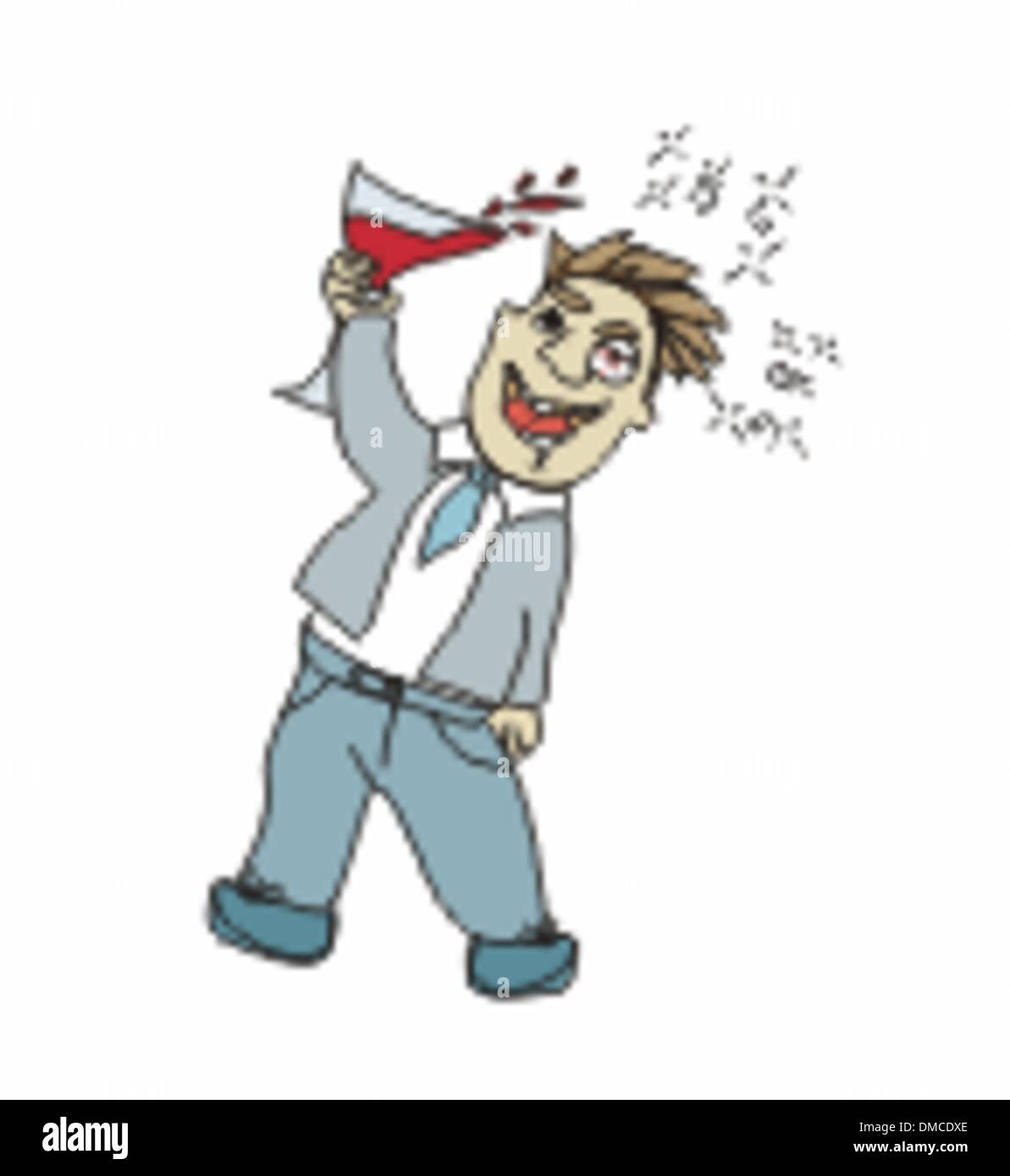 Very drunk english Stock Vector Images Alamy