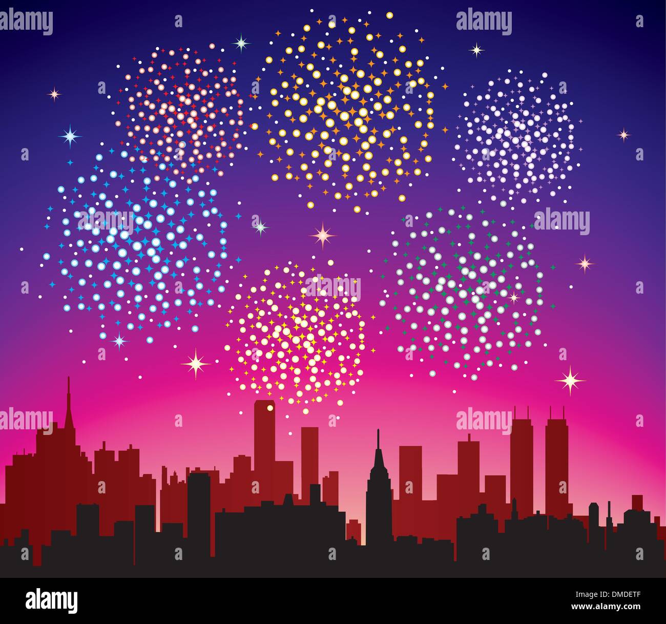 Dark purple skyline Stock Vector Images Alamy