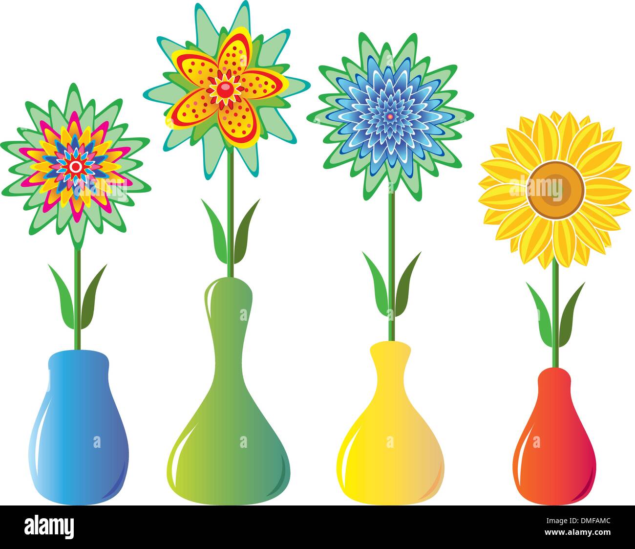 Simple Flowers For Vase Vector at Sasworkbenchblog Blog