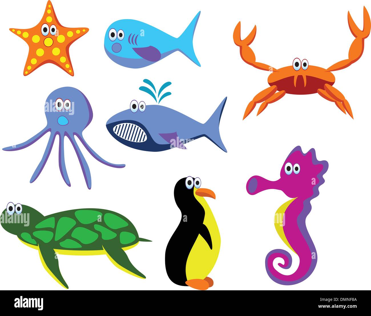vector sea animals Stock Vector Image & Art Alamy