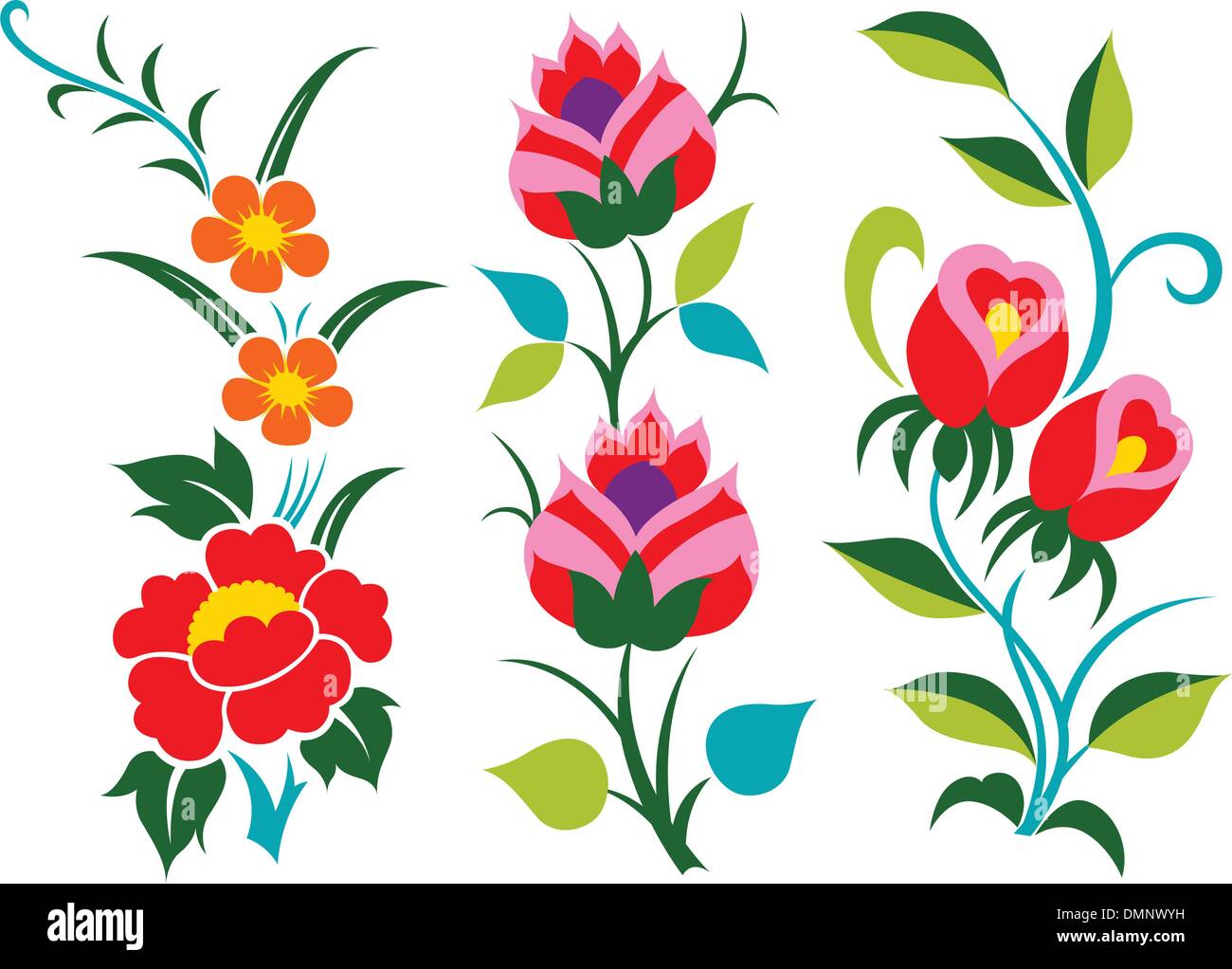 abstract scroll flower pattern Stock Vector Image & Art Alamy
