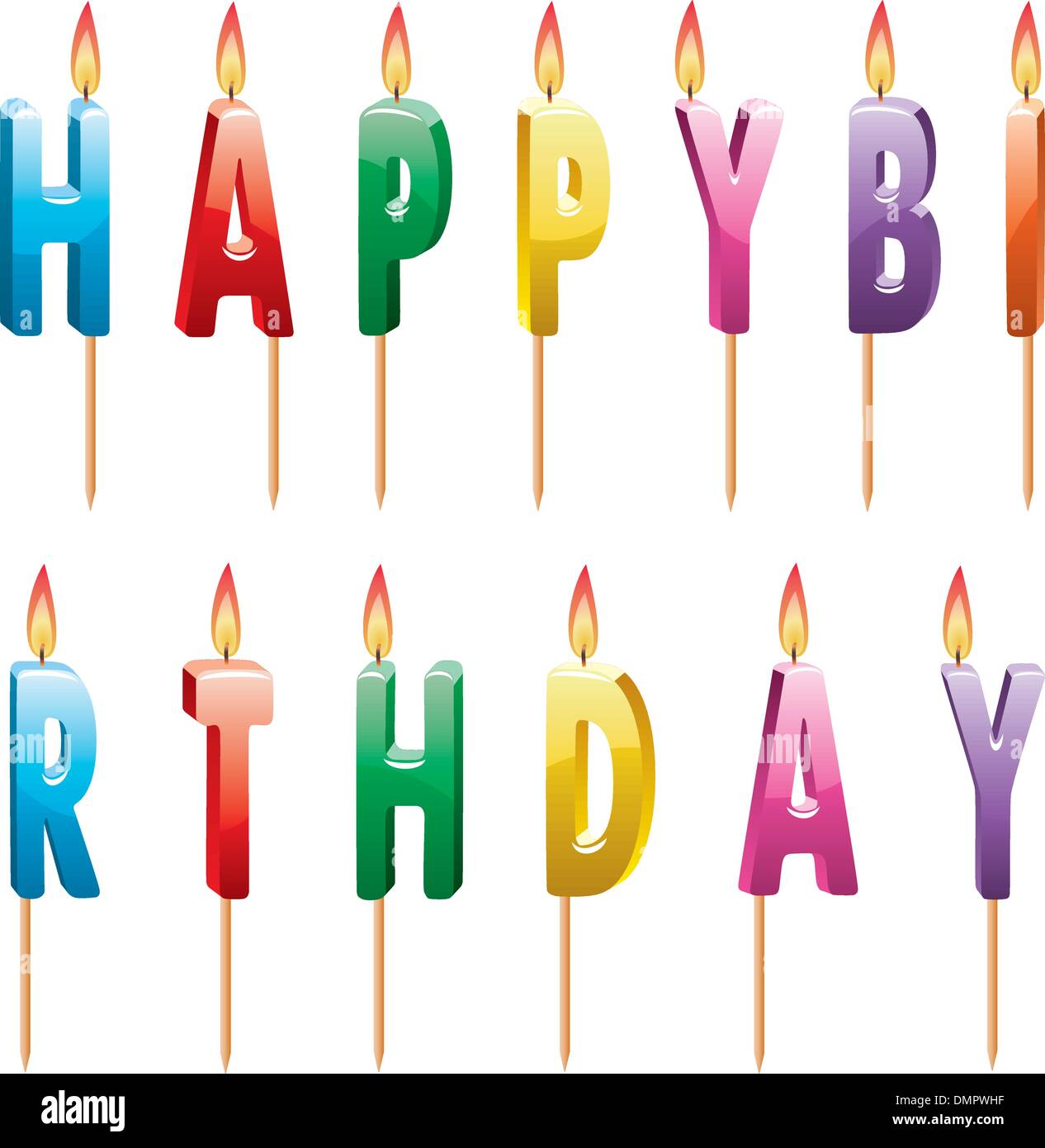 vector birthday candles Stock Vector Image & Art Alamy