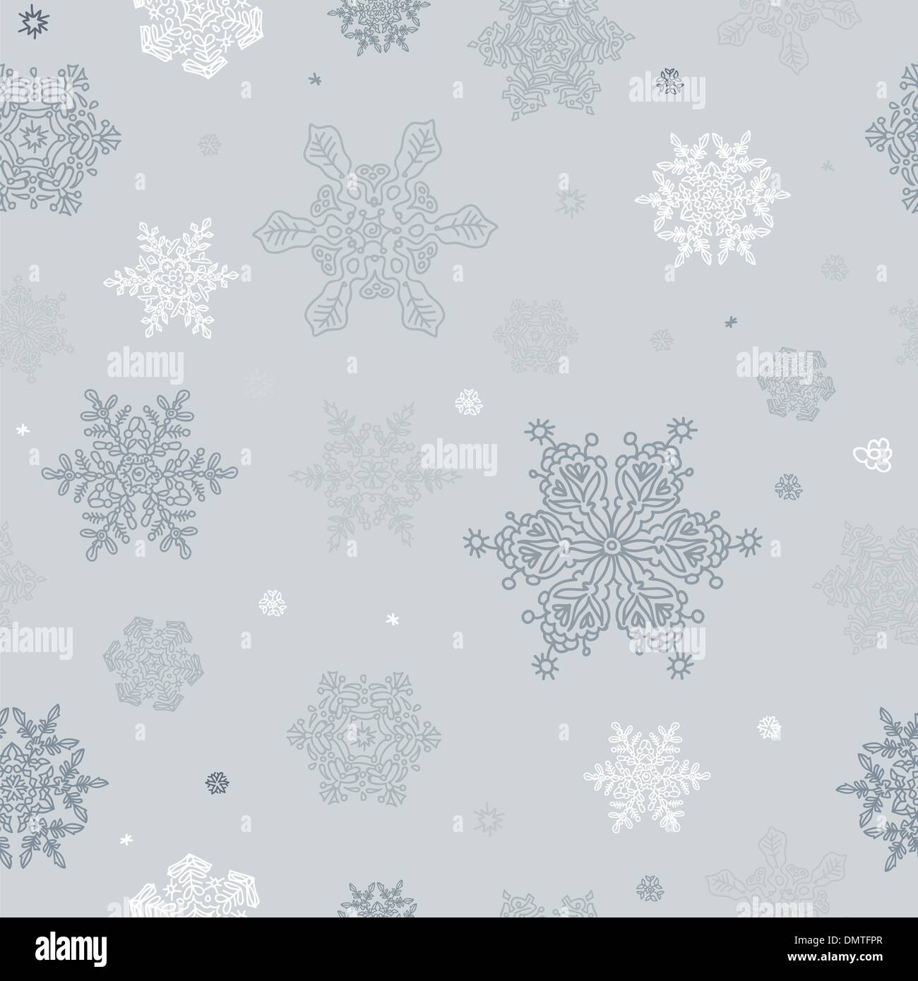 Seamless Abstract Snowflake Background. Vector, EPS8 Stock Vector Image