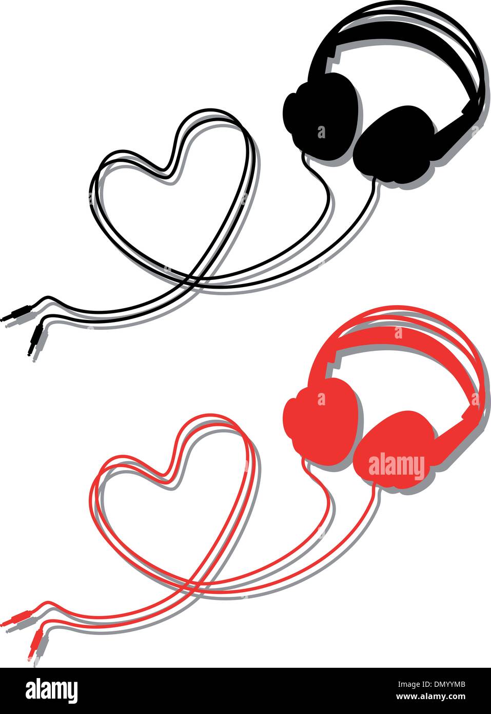 headphone with heart, vector Stock Vector Image & Art Alamy