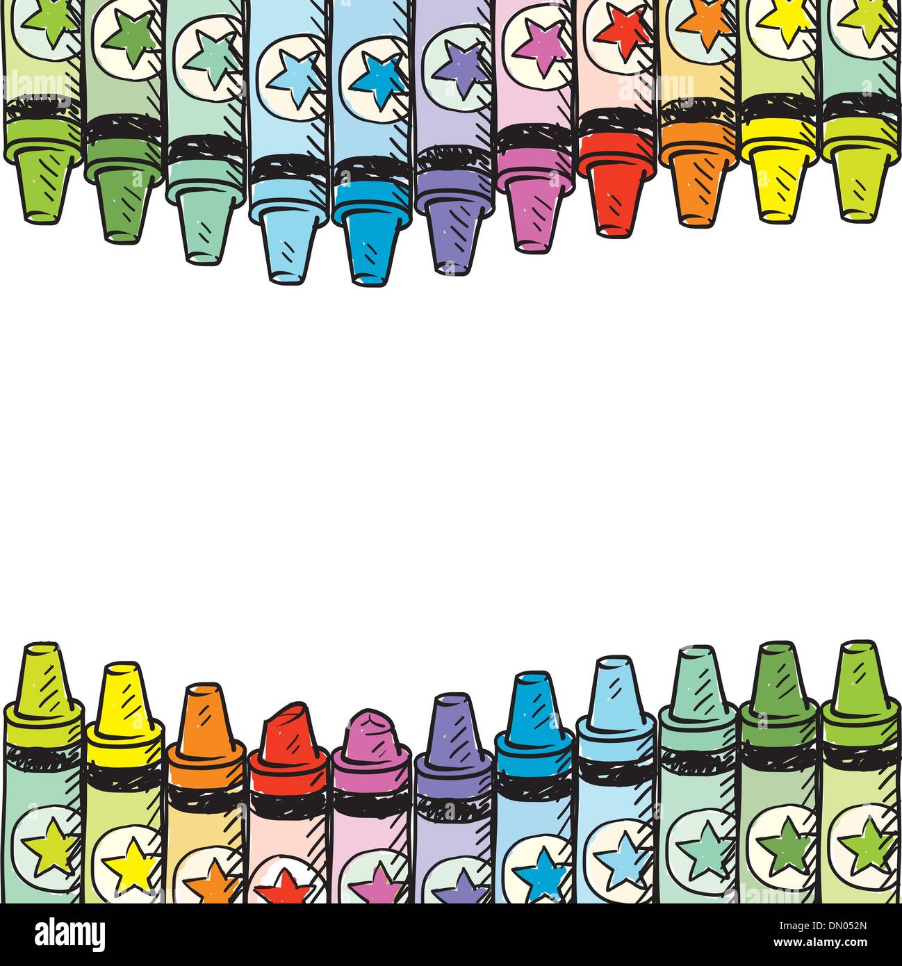 Seamless crayon vector border Stock Vector Image & Art Alamy