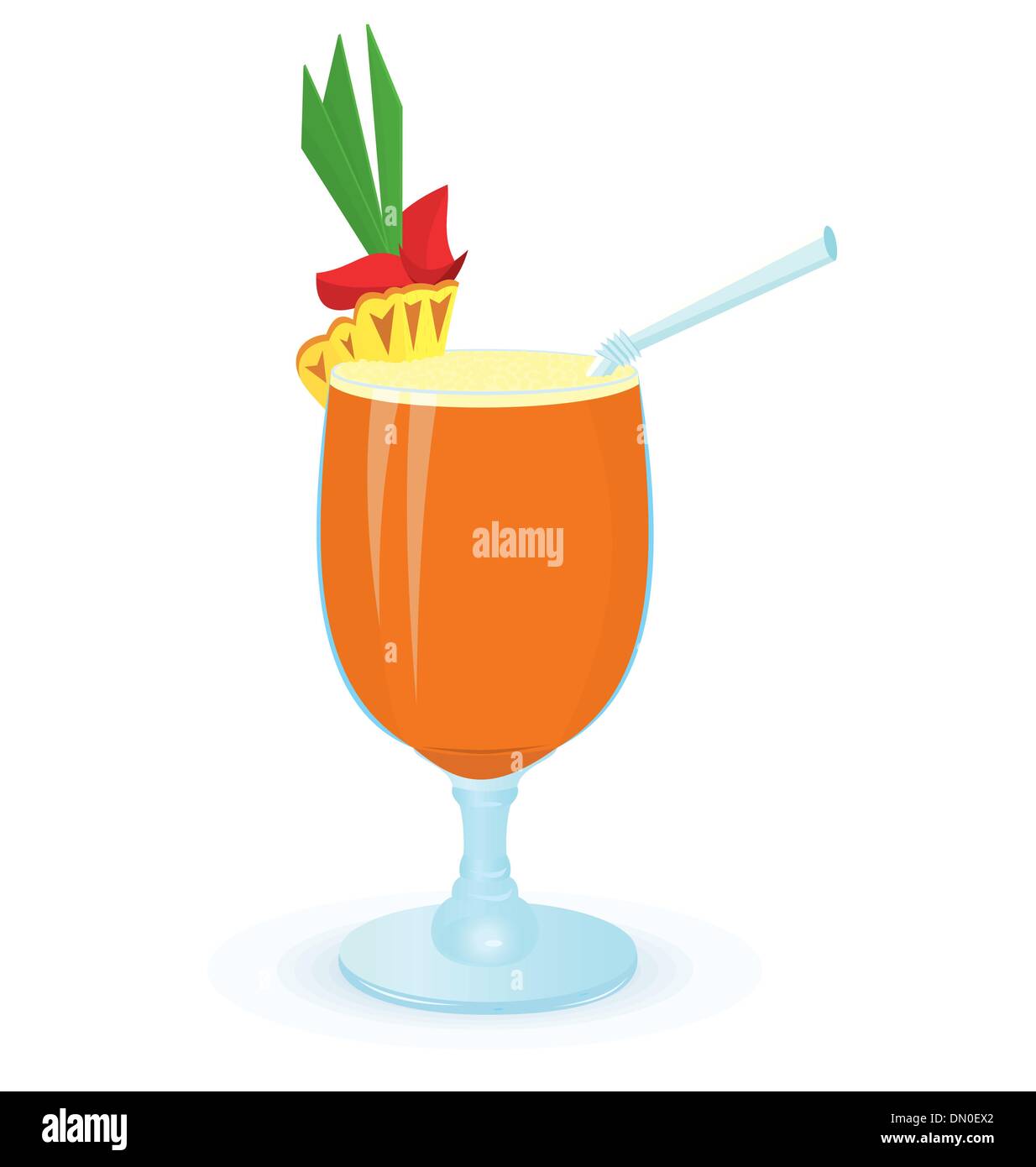 Pineapple cocktail vector illustration Stock Vector Image & Art Alamy