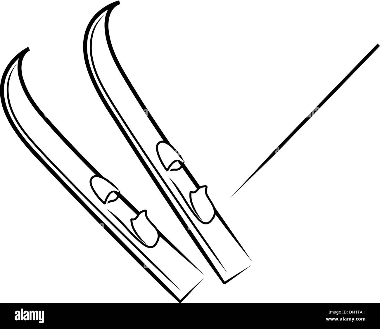 Skiing vector vectors Black and White Stock Photos & Images Alamy