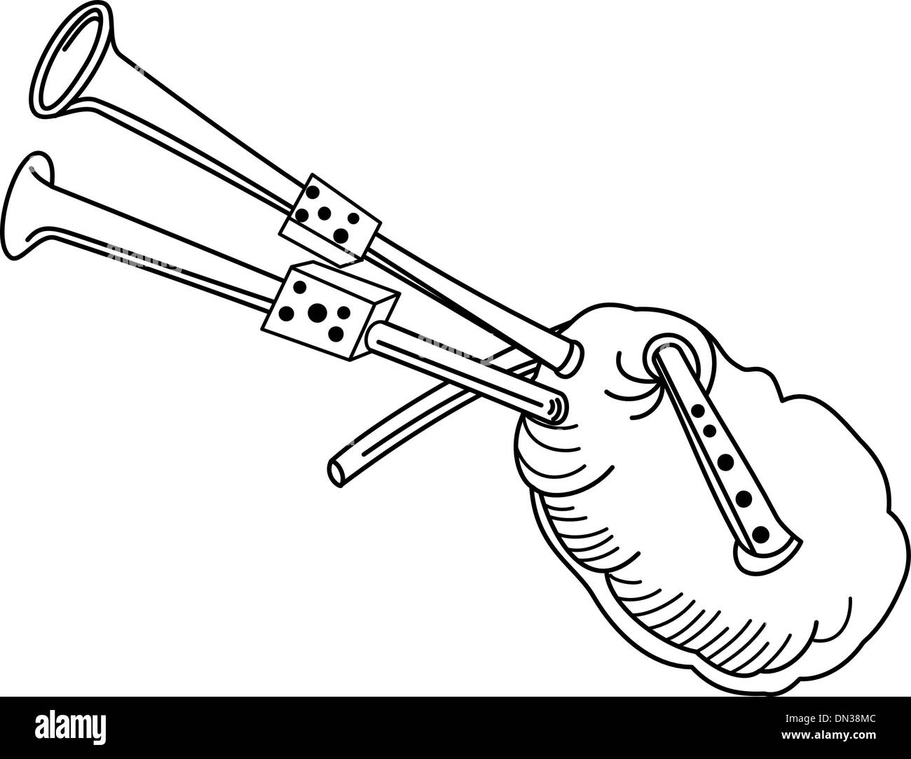 Bagpipe isolated Black and White Stock Photos & Images Alamy