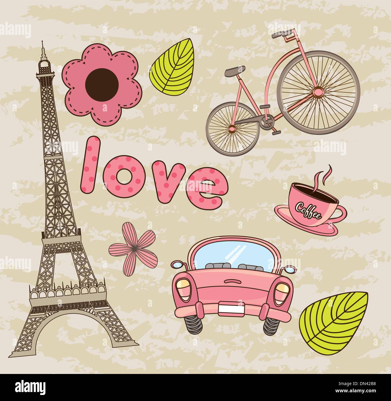 Paris wallpaper Stock Vector Images Alamy