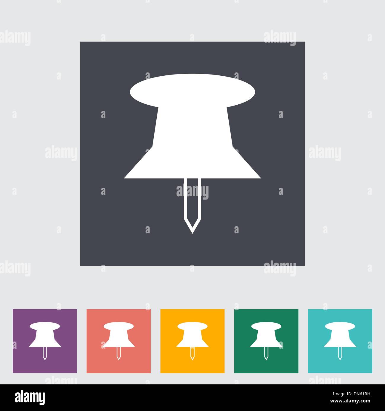 Push pin flat icon Stock Vector Image & Art Alamy