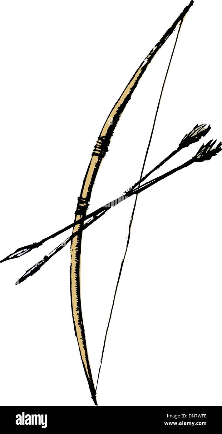Bow Arrow White Background High Resolution Stock Photography and Images