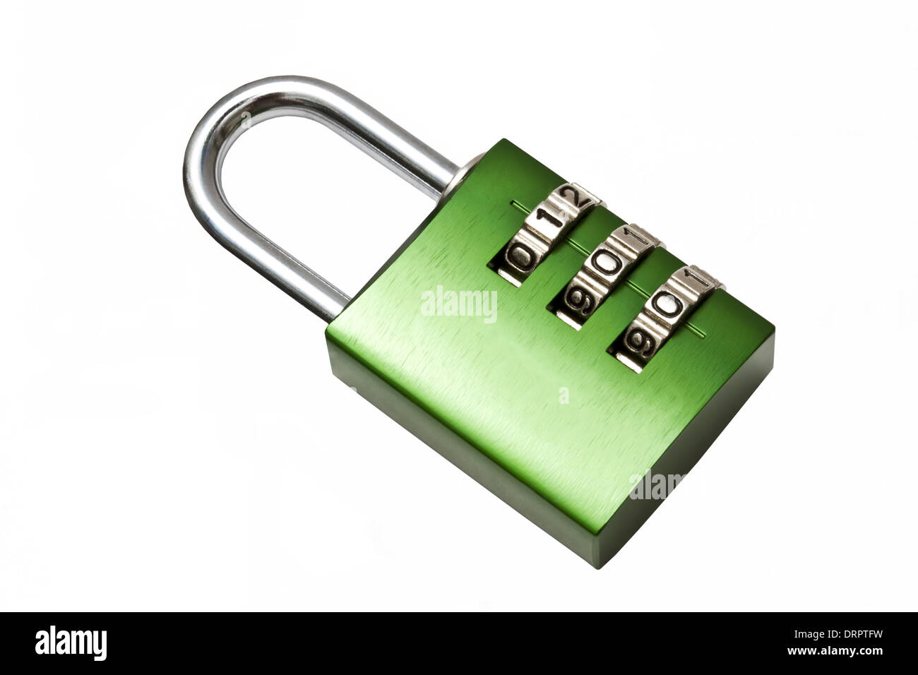 Green combination lock Stock Photo Alamy