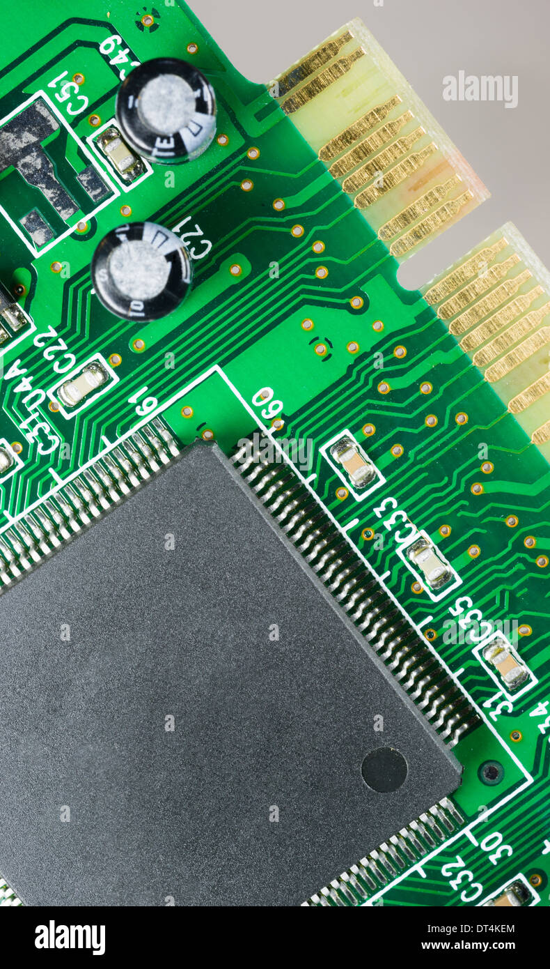 Computer Component Circuit Board Memory Processor Networking Card Stock Photo Alamy