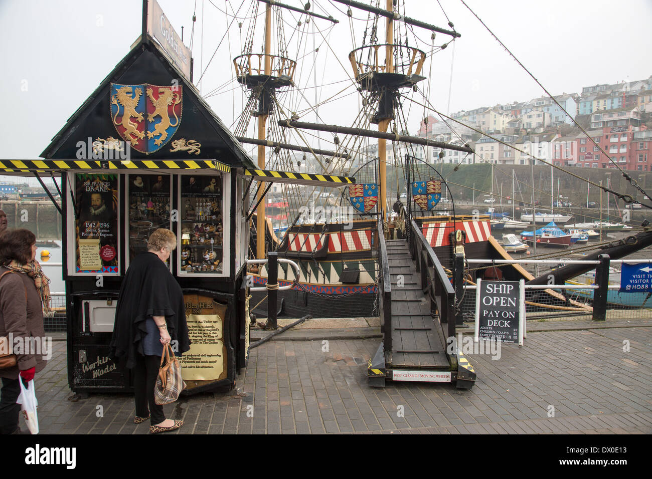 Shops in Brixham Devon Stock Photo Alamy