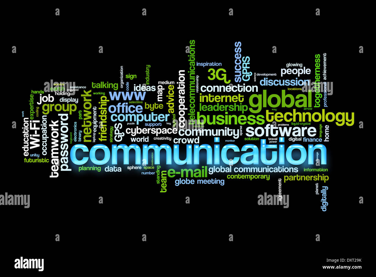 communication concept image word cloud Stock Photo Alamy