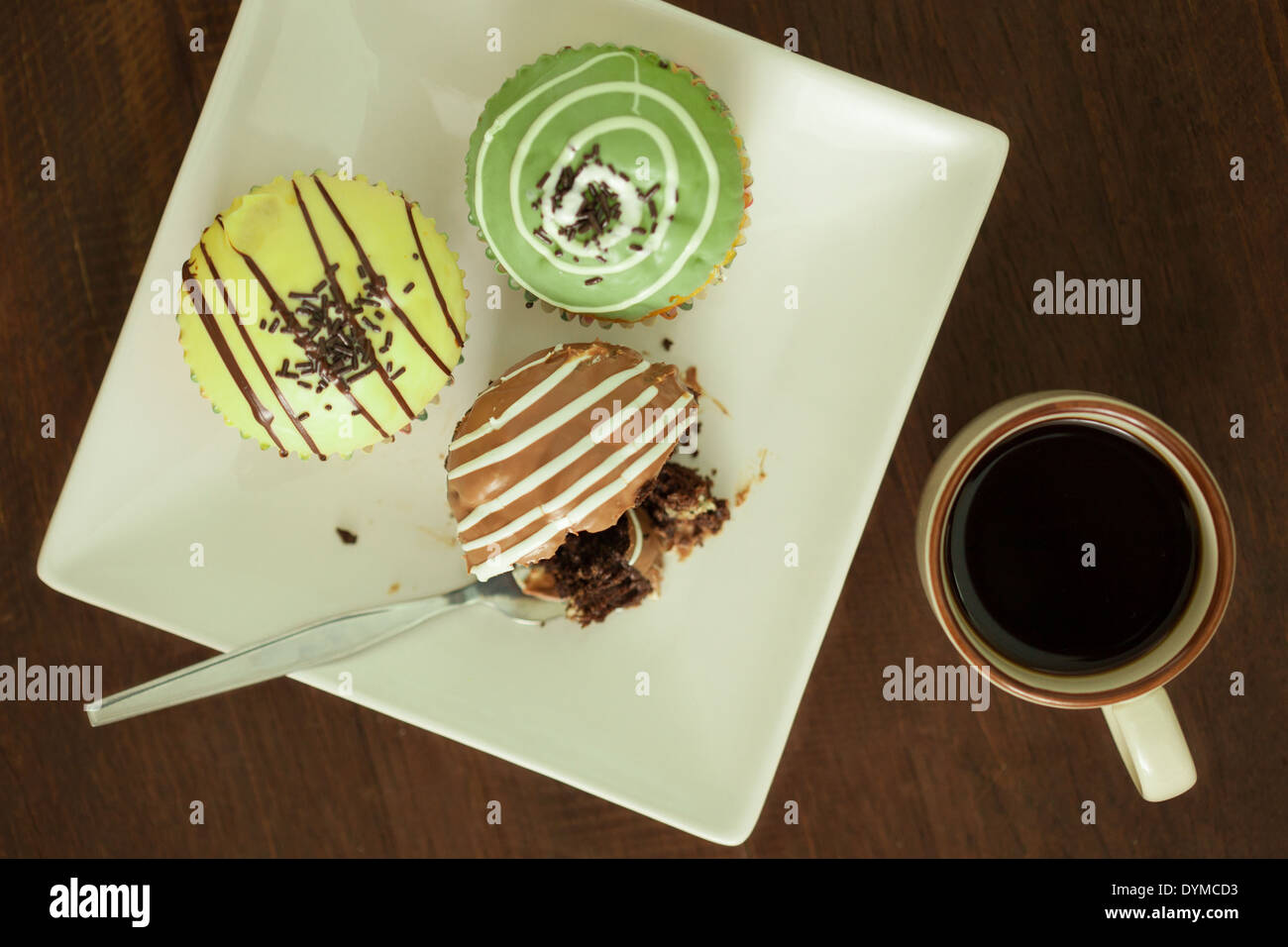 Coffee and Cupcakes Stock Photo Alamy