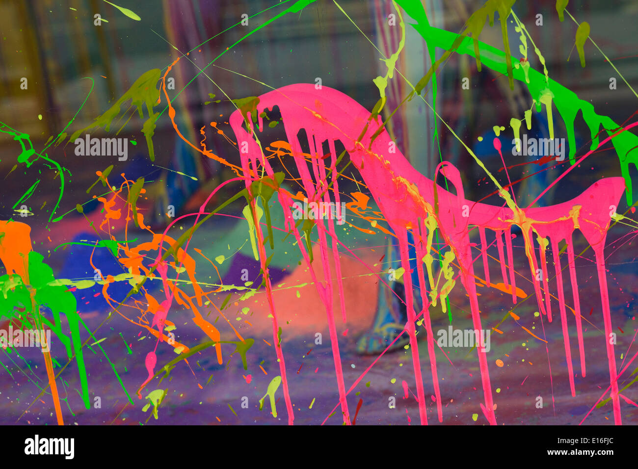 Paint throwing window Stock Photo Alamy