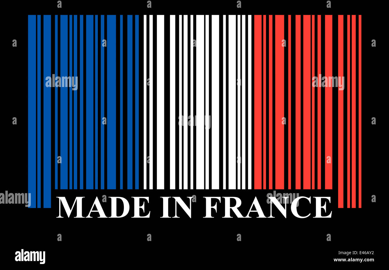 French barcode flag, vector Stock Photo Alamy