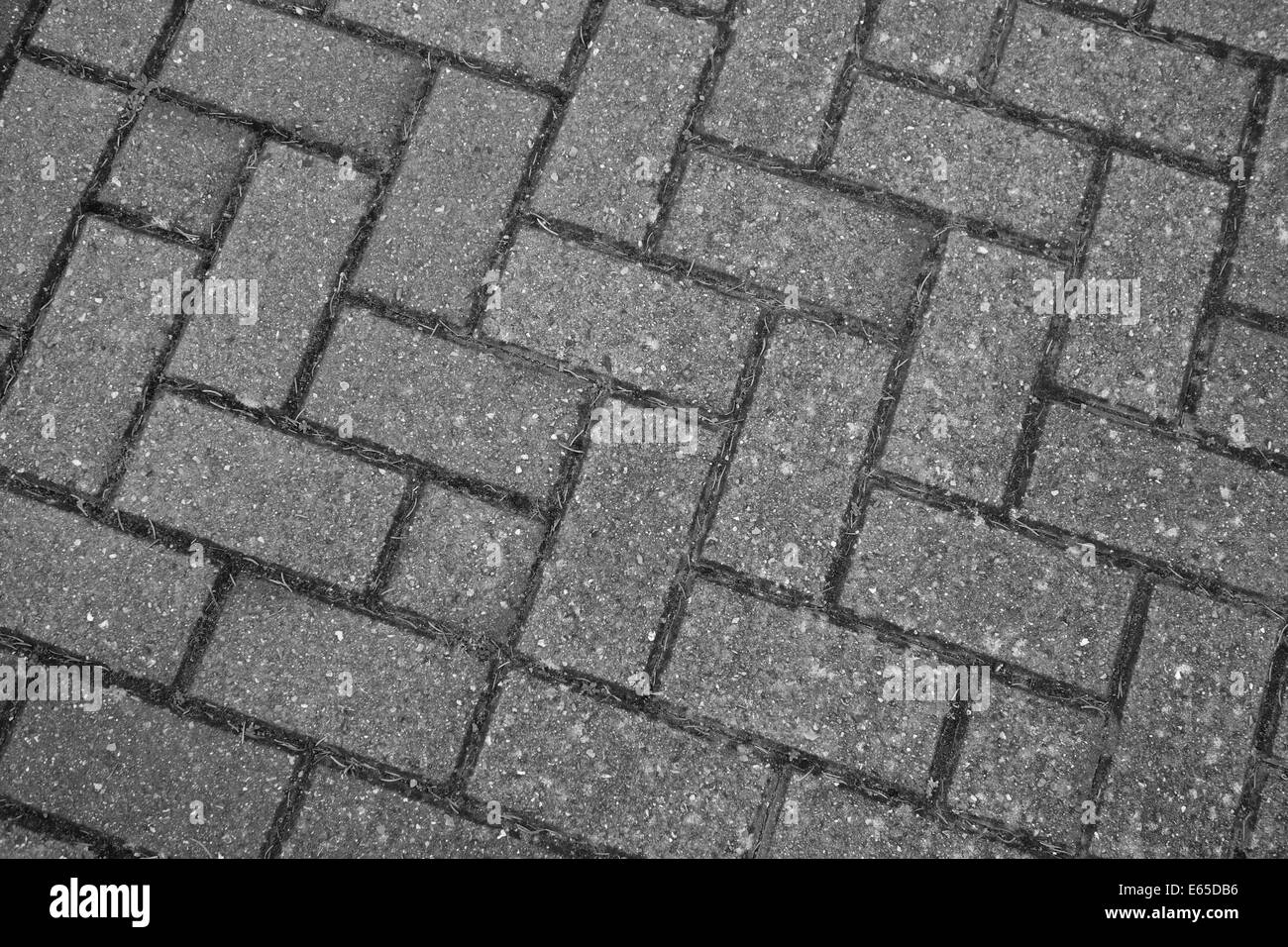 Block paving driveway Black and White Stock Photos & Images Alamy