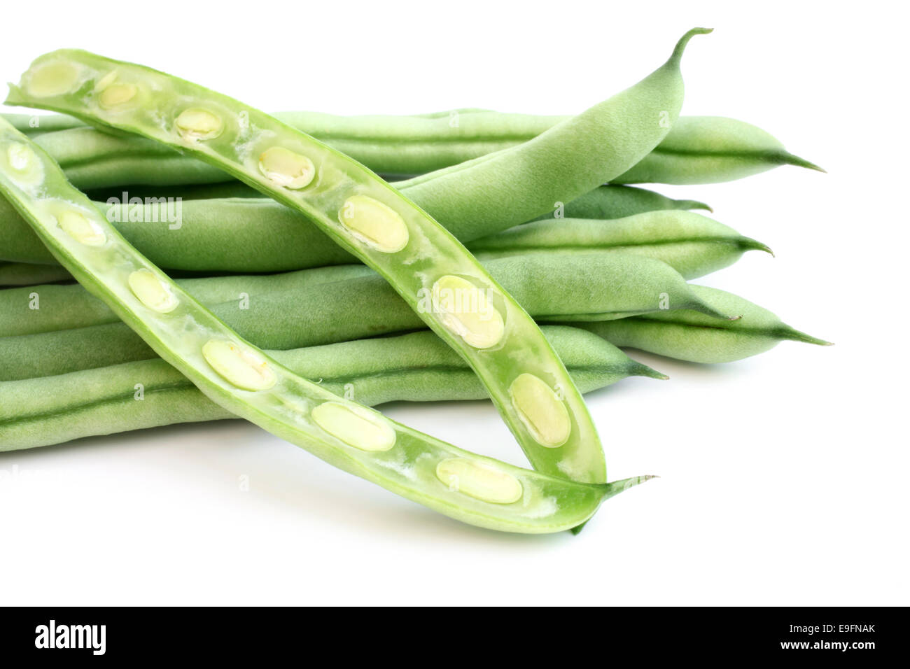 Open runner bean pod hires stock photography and images Alamy