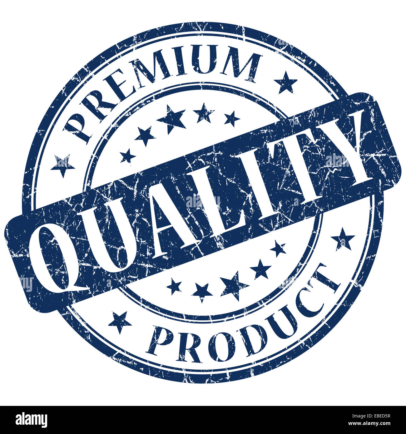 Quality Stamp Blue Stock Photo Alamy