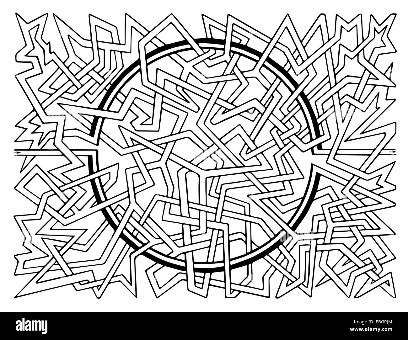 Brain maze shape Black and White Stock Photos & Images Alamy