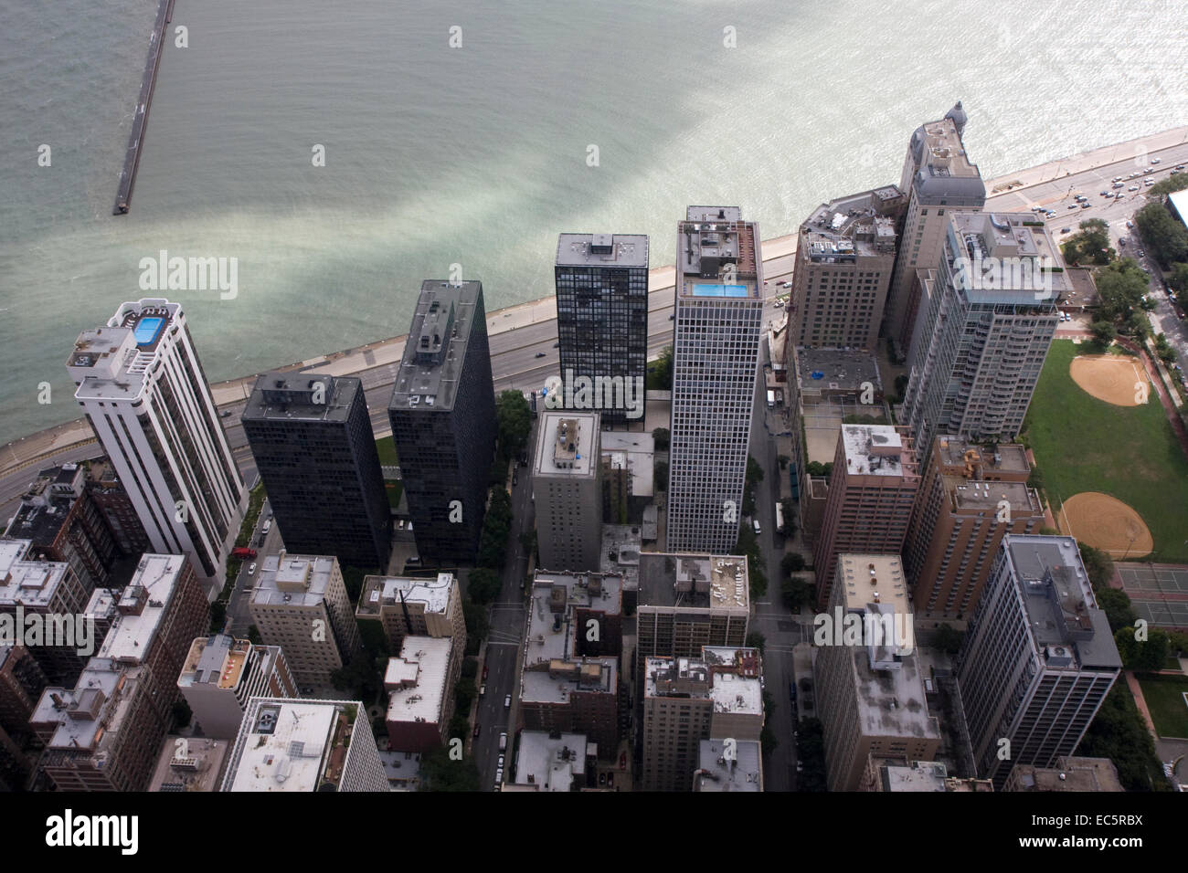 Chicago from rooftop Stock Photo Alamy