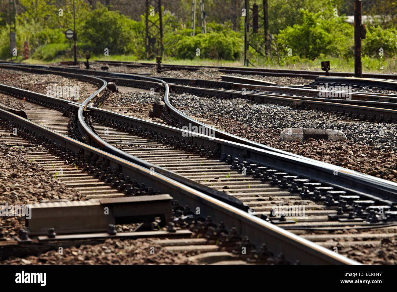 Parallel steel rails hi-res stock photography and images - Alamy