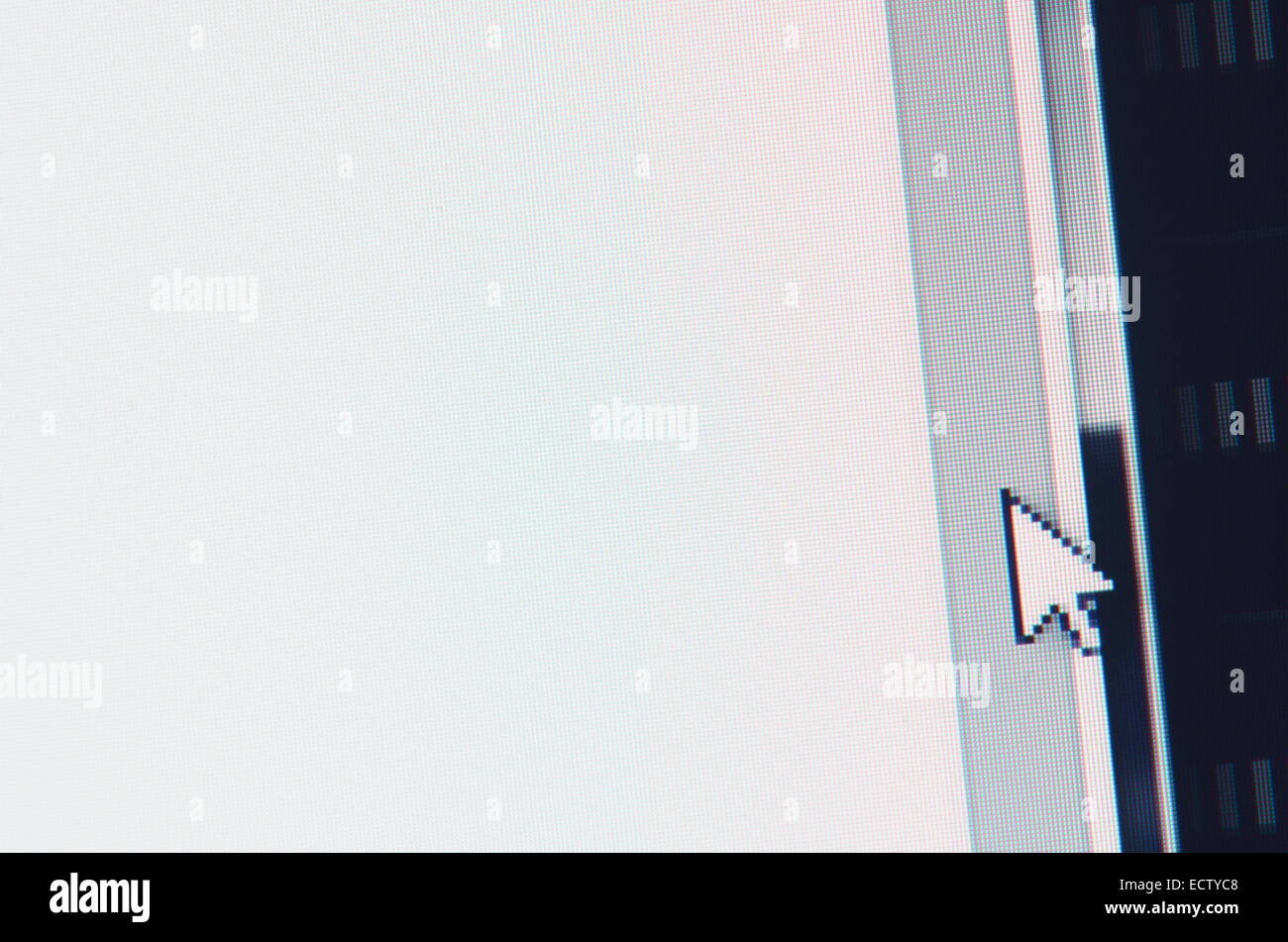 Cursor on scroll bar scrollbar Stock Photo Alamy