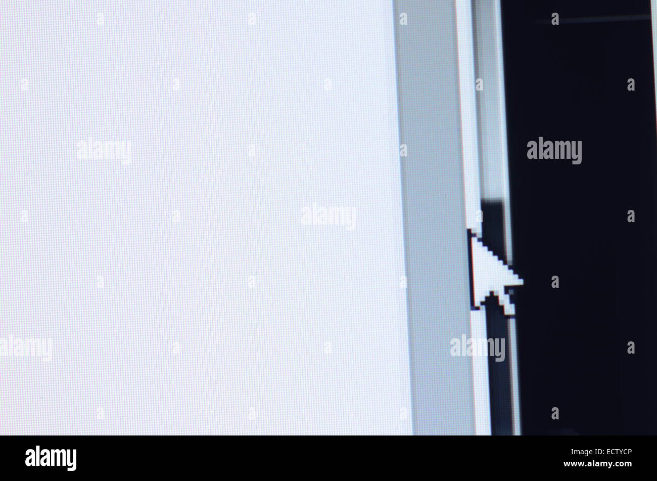 Cursor on scroll bar scrollbar Stock Photo Alamy