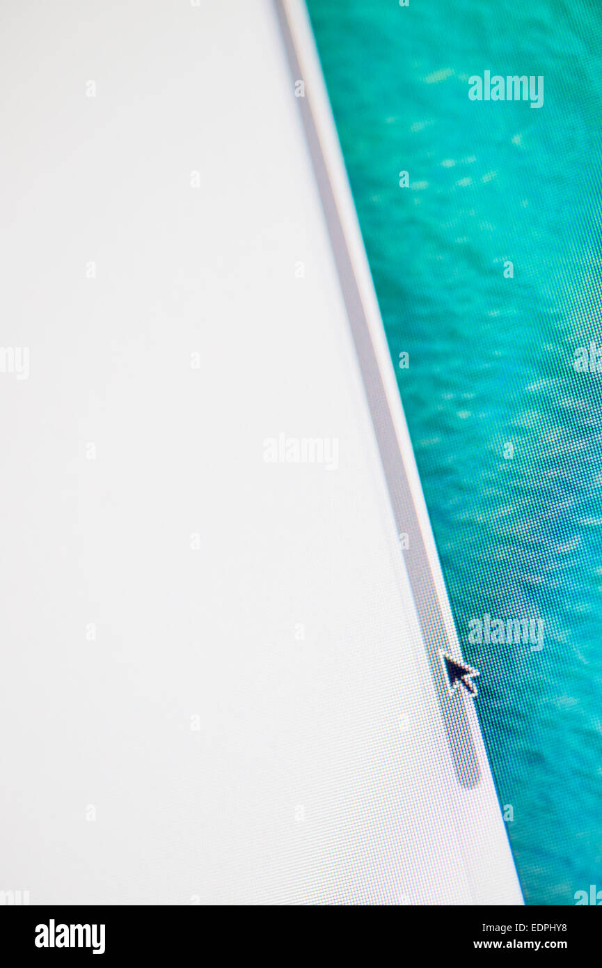 cursor on a scroll bar of computer screen Stock Photo Alamy