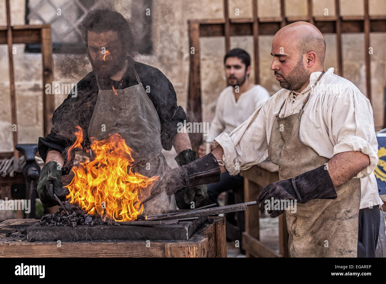 Blacksmith at work Stock Photo Alamy