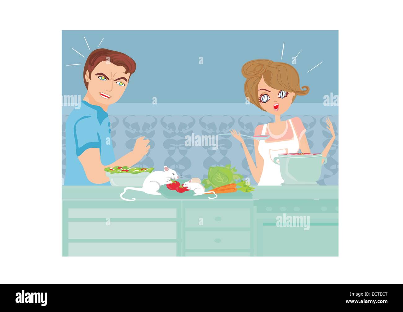 mouse in the kitchen Stock Vector Image & Art - Alamy